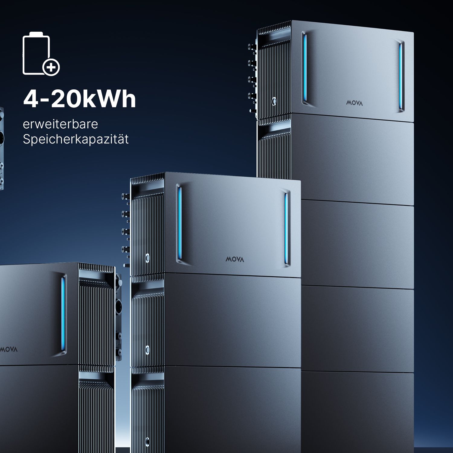 MOVA LumeGret A4000 Solarspeicher, 4 bis 20 kWh, Plug & Play MOVA LumeGret A4000 Solarspeicher, 4 bis 20 kWh, Plug & Play