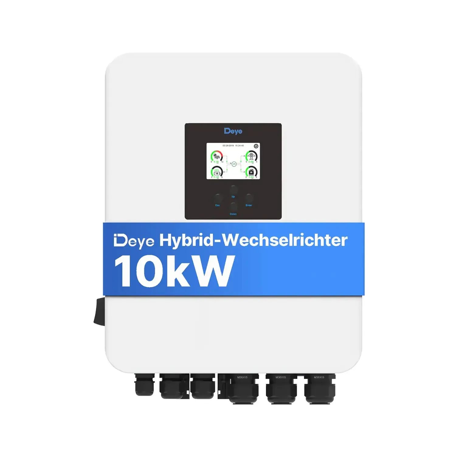 Deye 10kW - Hybrid-Wechselrichter - SUN-SG01HP3-EU-DM2 - Dreiphasig - 2/1+1MPPT - Hochspannungsserie