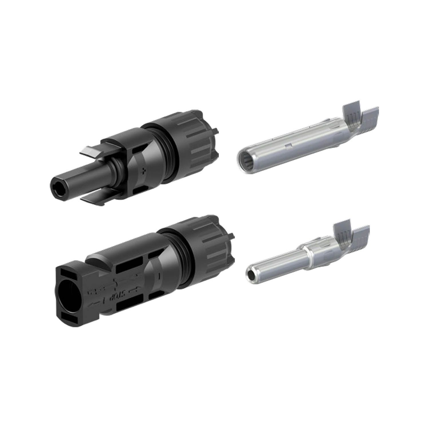 SET Stäubli MC4 / 1x Stecker + 1x Buchse / 4-6mm² - PV-Stecker SET Stäubli MC4 / 1x Stecker + 1x Buchse / 4-6mm² - PV-Stecker