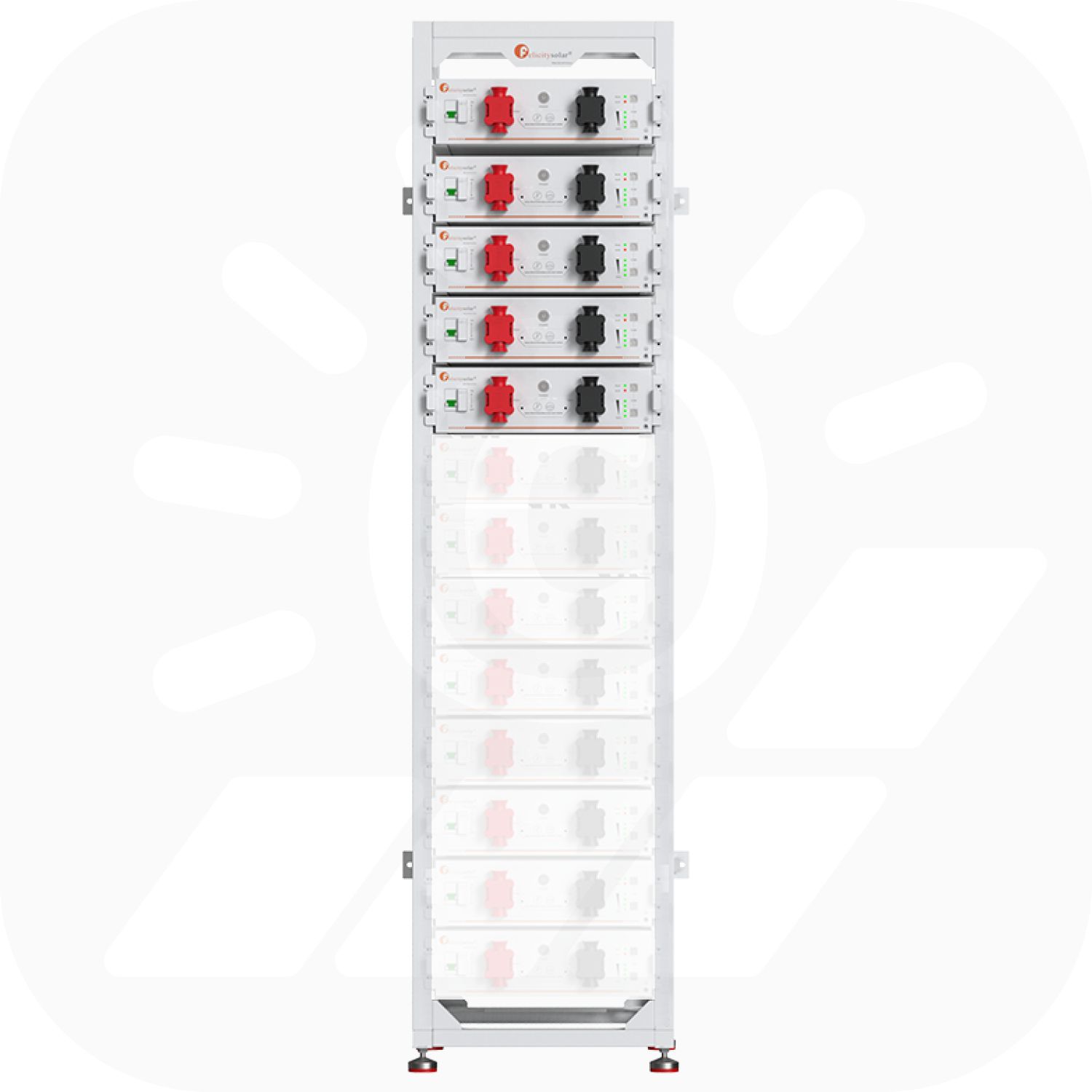 Felicity FLA48100UG1 Set – 25,6 kWh – Niedervolt Speicher inkl. Rack Felicity FLA48100UG1 Set – 25,6 kWh – Niedervolt Speicher inkl. Rack