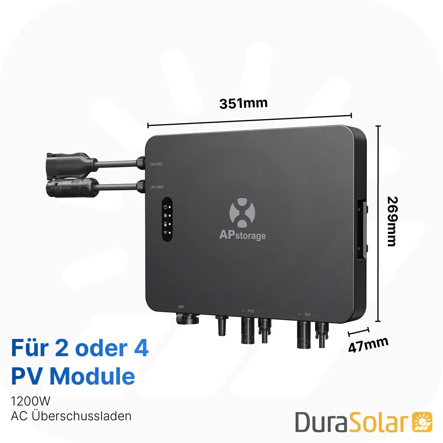 APsystems EZHI 3000Wp/5kWh - Mini-PV-Anlage Speicher-Set | Phylion LiFePO4 Batteriespeicher & Jolywood 500Wp Module
