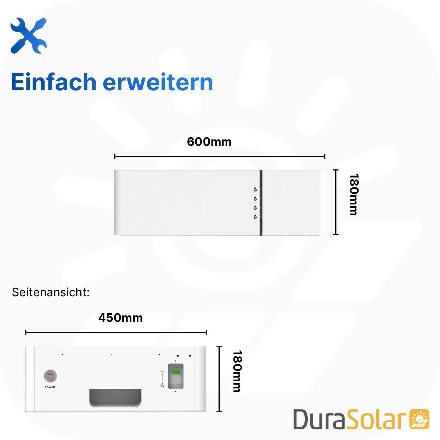 Felicity 5,12kWh PV-Speicher - LUX-X-48100LMG01 - Erweiterung - 48/51,2V LiFePO4 Batterie für Solaranlagen