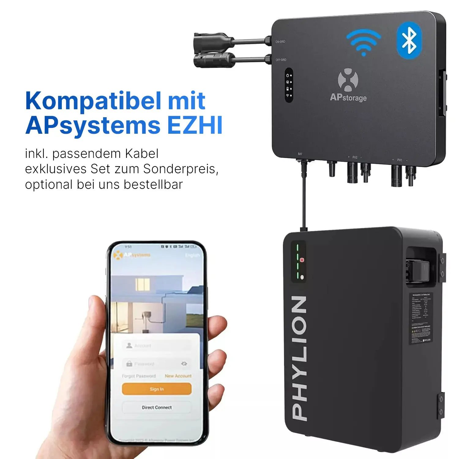 Phylion 2,76 kWh LiFePO4 Batteriespeicher – IP65 Außenspeicher mit Heizmatte, skalierbar für Balkonkraftwerke und PV-Anlagen Phylion 2,76 kWh LiFePO4 Batteriespeicher – IP65 Außenspeicher mit Heizmatte, skalierbar für Balkonkraftwerke und PV-Anlagen