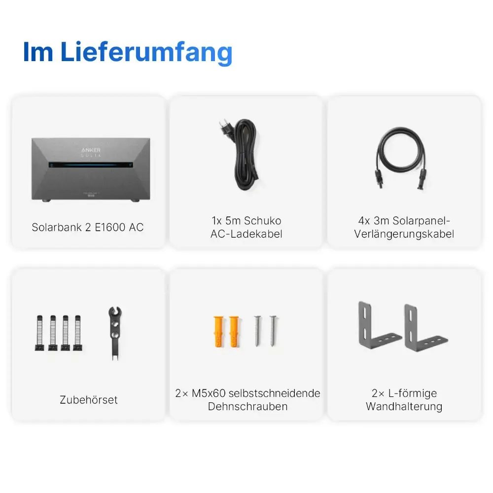 Anker SOLIX Solarbank 2 - E1600 AC - Balkonkraftwerkspeicher Anker SOLIX Solarbank 2 - E1600 AC - Balkonkraftwerkspeicher